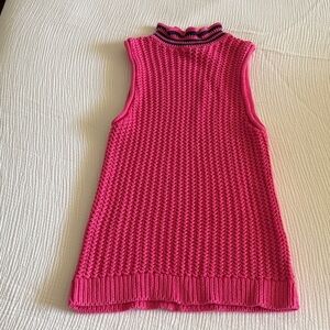 J.Crew Vibrant Pink and Navy Sweater Tank